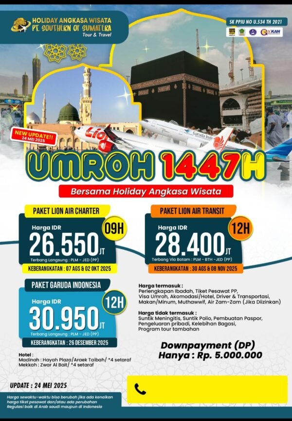 ✨ Paket Umroh 1447 H – Bersama Holiday Angkasa Wisata - Gambar 2